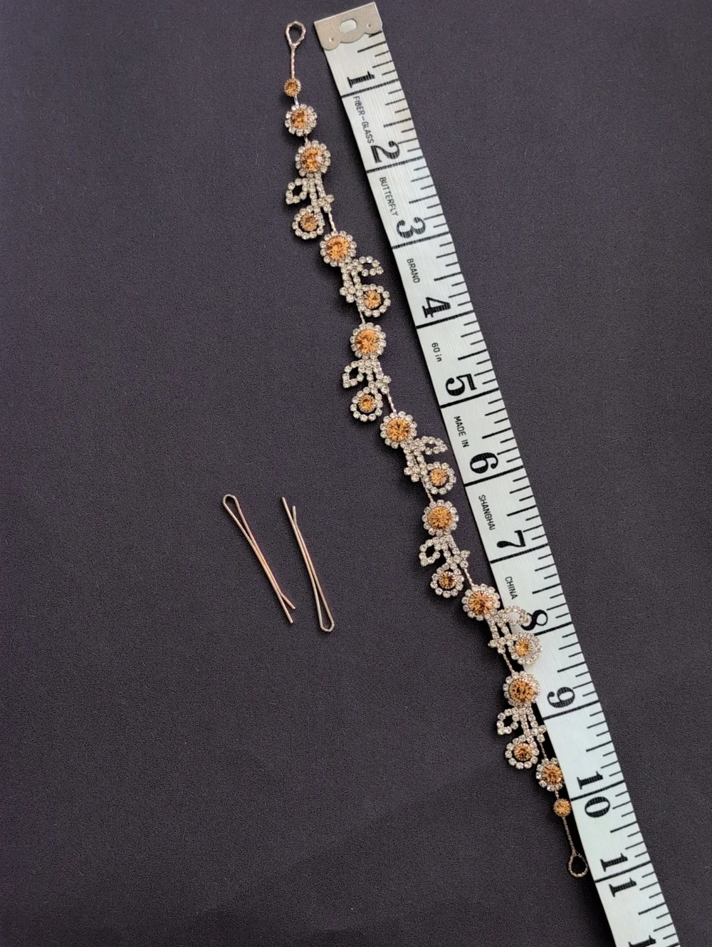 Vivace Collection Bridal floral rhinestone hair vine